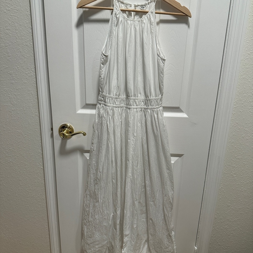 H&M White Halter Maxi Dress